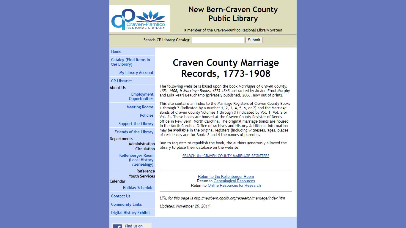 Craven County Marriage Bonds